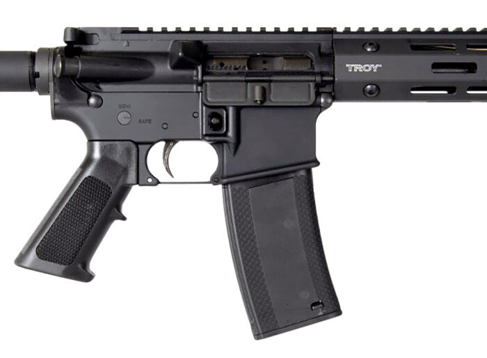 Troy Ind SPSTCA310BTB1 A3  223 Rem Caliber with 10.50" Barrel, 30+1 Capacity, Black Metal Finish, Fixed Pistol Grip Stock & Black Polymer Grip Right Hand