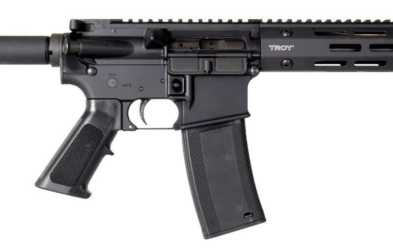 Troy Ind SPSTCA310BTB1 A3  223 Rem Caliber with 10.50" Barrel, 30+1 Capacity, Black Metal Finish, Fixed Pistol Grip Stock & Black Polymer Grip Right Hand