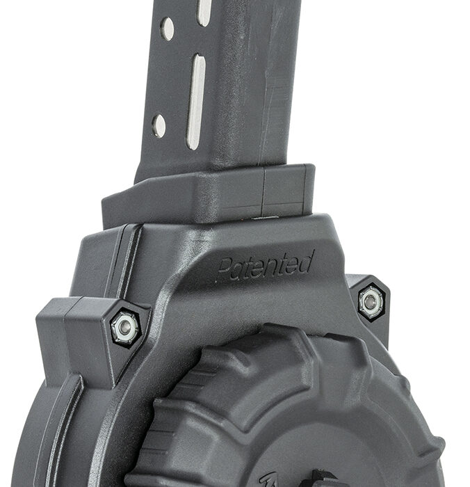 ProMag DRMA37 Standard  40rd Drum 45 ACP Compatible w/ Glock 30/21 Black DuPont Zytel Polymer