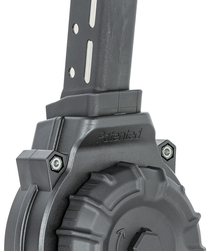 ProMag DRMA37 Standard  40rd Drum 45 ACP Compatible w/ Glock 30/21 Black DuPont Zytel Polymer