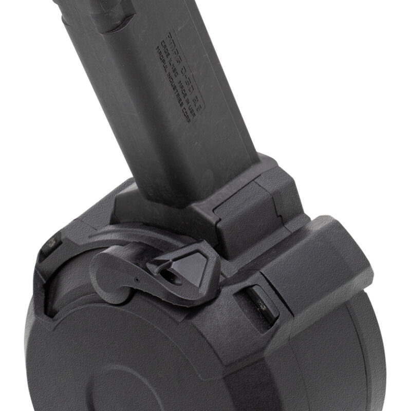 Magpul MAG1033-BLK PMAG GL9 50rd Drum 9mm Luger Compatible w/Glock Black Polymer