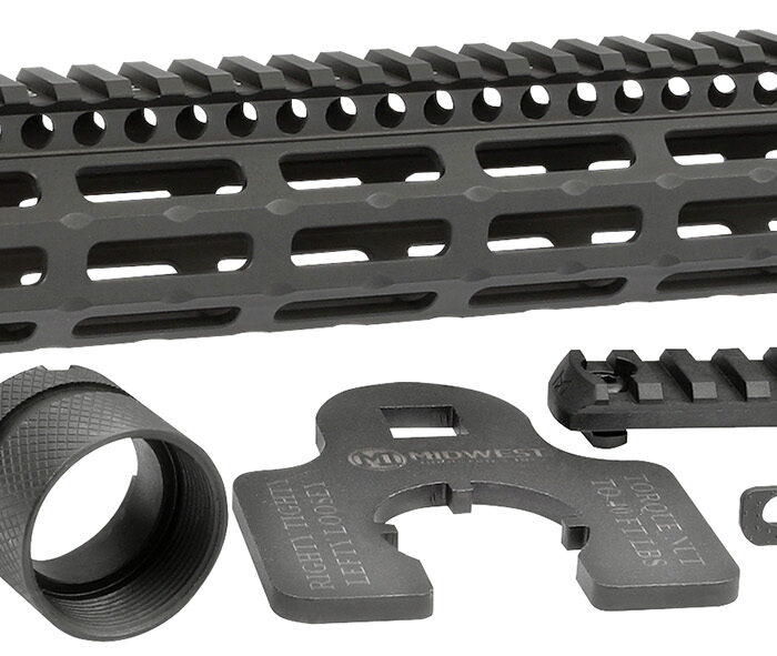 Midwest Industries MIG4M12625 Tactical G4M Handguard AR-15 Black Hardcoat Anodized Black 12.6" 6061-T6 Aluminum M-LOK
