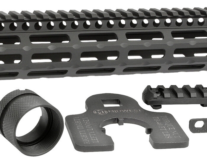 Midwest Industries MIG4M14 Tactical G4M Handguard AR-15 Black Hardcoat Anodized Black 14" 6061-T6 Aluminum M-LOK