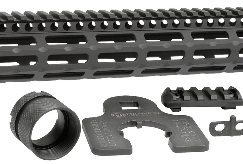 Midwest Industries MIG4M14 Tactical G4M Handguard AR-15 Black Hardcoat Anodized Black 14" 6061-T6 Aluminum M-LOK