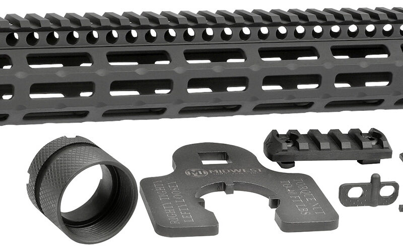 Midwest Industries MIG4M15 Tactical G4M Handguard AR-15 Black Hardcoat Anodized Black 15' 6061-T6 Aluminum M-LOK