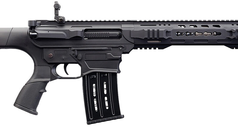Charles Daly 930191 AR 12T Full Size Frame 12 Gauge Semi-Auto 3" 5+1 18.50" Black Steel Barrel, Black Aluminum Receiver, Black  Synthetic Stock w/Adj Comb, Black Polymer Grip