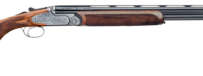 Rizzini USA 510128 Artemis Field Full Size 28 Gauge Break Open 3" 2rd 29" Gloss Blued Anodized Silver Engraved Steel Receiver, Fixed w/Prince of Whales Grip, Oiled Turkish Walnut Wood Stock