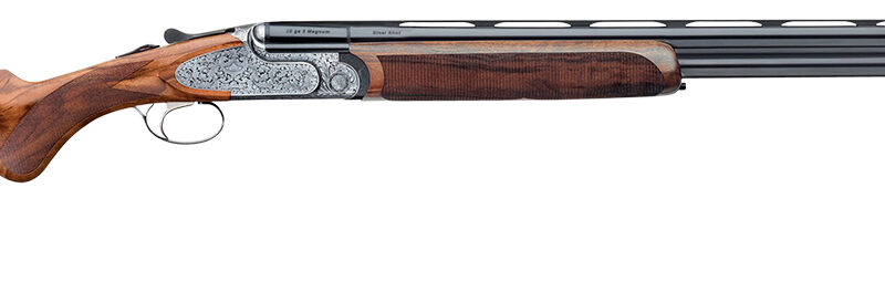 Rizzini USA 510128 Artemis Field Full Size 28 Gauge Break Open 3" 2rd 29" Gloss Blued Anodized Silver Engraved Steel Receiver, Fixed w/Prince of Whales Grip, Oiled Turkish Walnut Wood Stock