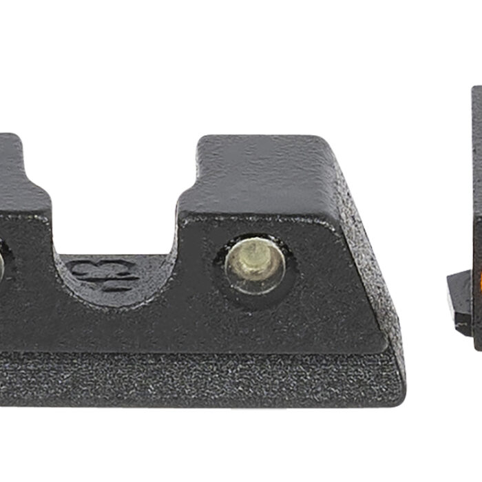Meprolight USA 402203131 Hyper-Bright  Green Tritium Orange Outline Front Sight-Green Tritium Black Outline Rear Sight Glock 42/43