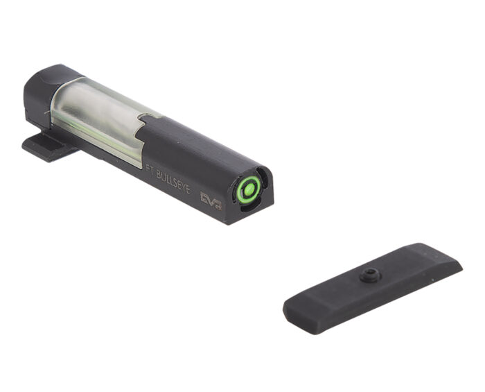 Meprolight USA 632163108 FT Bullseye Front Sight Green/Tritium/Fiber Optic Black Frame, Fits Sig Sauer P365, Dovetail Mount