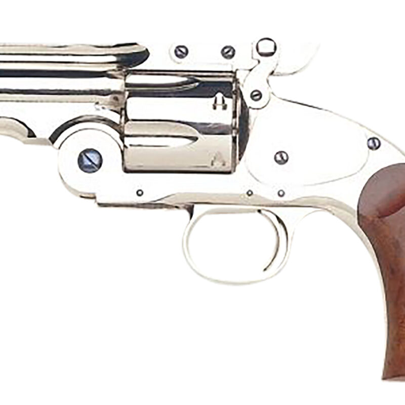Taylors & Company 550675 Schofield Top Break 44-40 Win Caliber with 5" Barrel, 6rd Capacity Cylinder, Overall Nickel-Plated Finish Steel & Walnut Grip