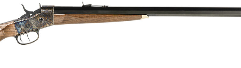 Taylors & Company 210164 Rolling Block John Bodine 45-70 Gov 1rd 34" Blued Octagon Barrel, Color Case Hardened Steel Receiver, Walnut/ Fixed Pistol Grip Stock, Right Hand