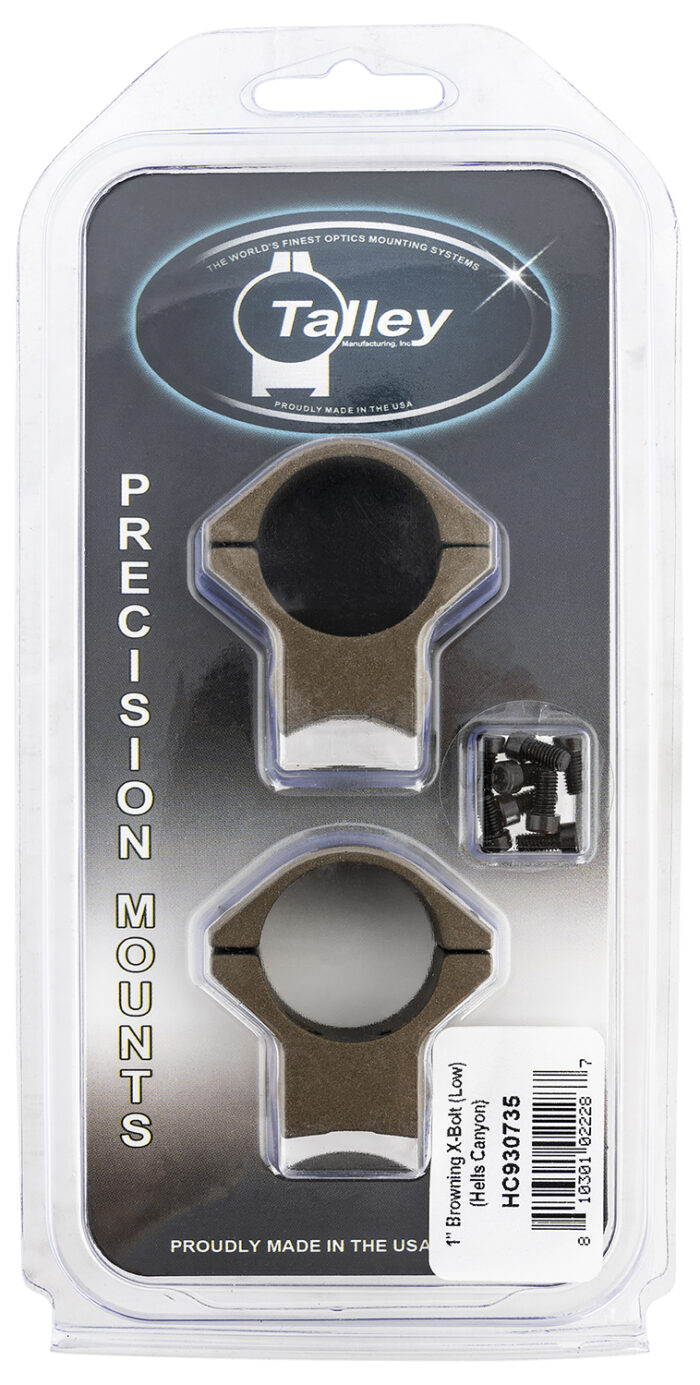 Talley HC930735 Scope Mount/Ring Combo  Burnt Bronze Aluminum 1" Tube X-Bolt Low Rings Short/Long Action 0 MOA
