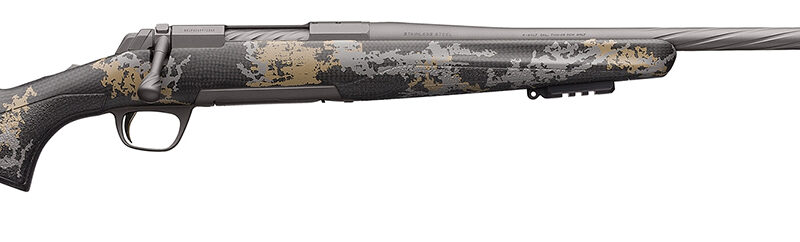 Browning 035540299 X-Bolt Mountain Pro 6.8 Western 3+1 24" MB Fluted Tungsten Gray Cerakote Accent Graphic Black Carbon Fiber Stock Right Hand (Full Size)