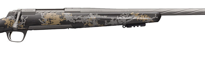 Browning 035541297 X-Bolt Mountain Pro Long Range 300 PRC 3+1 26" MB Fluted Tungsten Gray Cerakote Accent Graphic Black Carbon Fiber Stock Right Hand (Full Size)