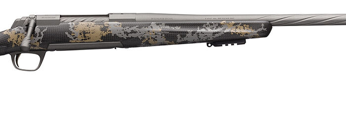 Browning 035541299 X-Bolt Mountain Pro Long Range 6.8 Western 3+1 26" MB Fluted Tungsten Gray Cerakote Accent Graphic Black Carbon Fiber Stock Right Hand (Full Size)