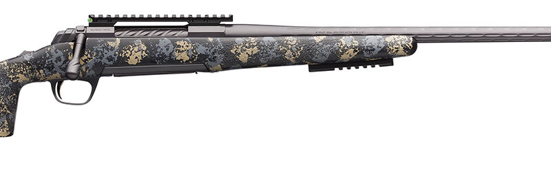 Browning 035545297 X-Bolt Pro Long Range 300 PRC 3+1 26" Fluted MB Carbon Gray Elite Cerakote Sonora Carbon Ambush Camo Fixed McMillan Game Scout Stock Right Hand (Full Size)