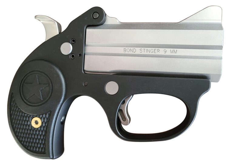 Bond Arms BASL Stinger  9mm Luger 2rd 3" Matte Stainless Steel Barrel, Anodized 7075-T6 Aluminum Frame, Rebounding Hammer, Black Rubber Grip, Manual Safety
