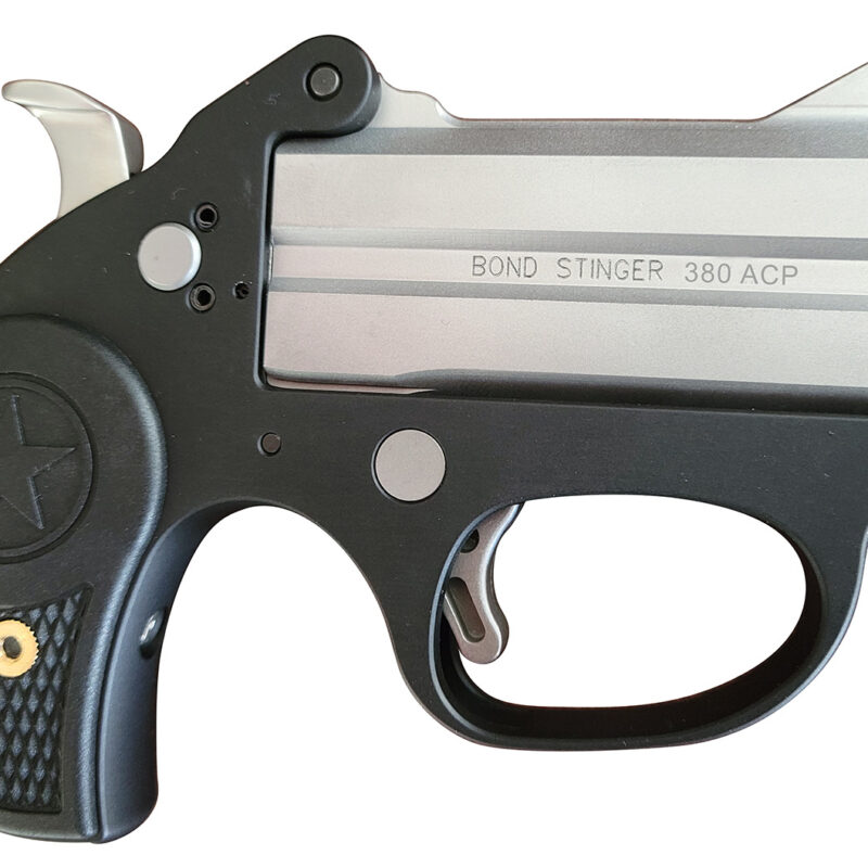Bond Arms BASL Stinger  380 ACP 2rd 3" Matte Stainless Steel Barrel, Anodized 7075-T6 Aluminum Frame, Rebounding Hammer, Blade Front/Fixed Rear Sights, Rubber Grip, Manual Safety