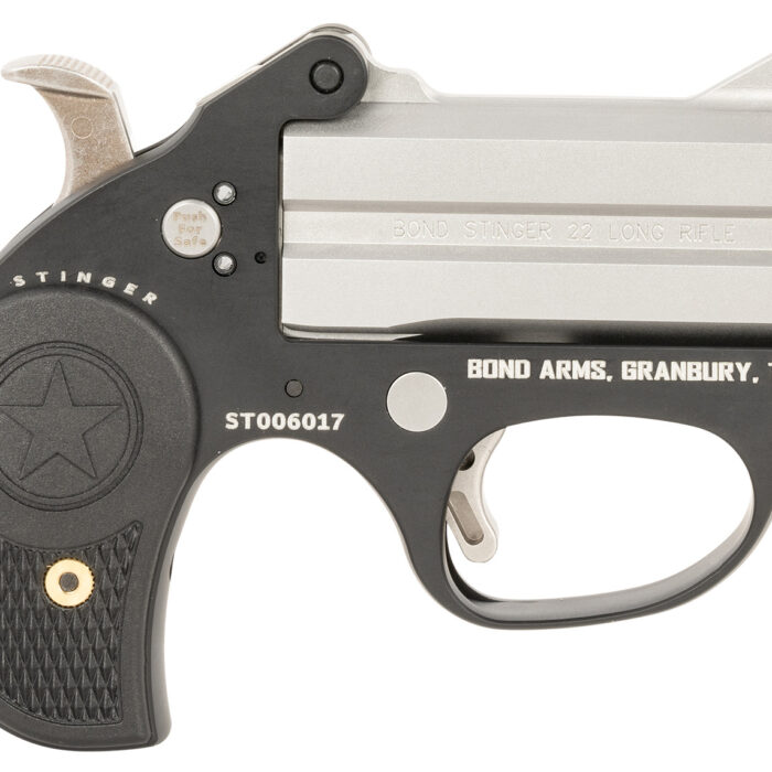 Bond Arms BAST Stinger  22 LR 2rd, 3" Double Matte Stainless Steel Barrel, Anodized Aluminum Frame, Black Nylon Grip, Rebounding Hammer, Crossbolt Safety
