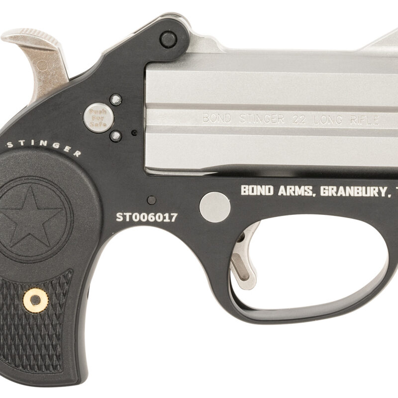Bond Arms BAST Stinger  22 LR 2rd, 3" Double Matte Stainless Steel Barrel, Anodized Aluminum Frame, Black Nylon Grip, Rebounding Hammer, Crossbolt Safety