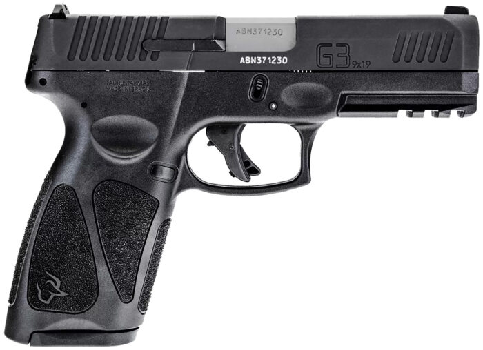 Taurus 1G3B941 G3  Full Size Frame 9mm Luger 15+1/17+1 4" Matte Stainless Steel Barrel, Matte Black Tenifer Serrated Steel Slide, Black Polymer Frame w/Picatinny Rail, Black Polymer Grip, Right Hand