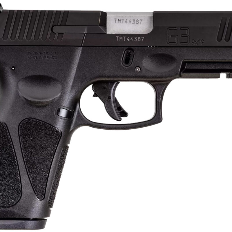 Taurus 1G3B94110 G3  9mm Luger 10+1 4" Barrel, Black Finish Picatinny Rail Frame, Serrated Matte Black Tenifer Steel Slide, Polymer Grip Includes 2 Mags