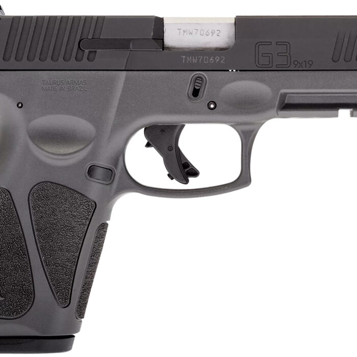 Taurus 1G3B941G15 G3  Full Size Frame 9mm Luger 15+1 4" Matte Stainless Steel Barrel, Matte Black Tenifer Cerakote Serrated Steel Slide, Gray Polymer Frame w/Picatinny Rail, Polymer Grip, Right Hand
