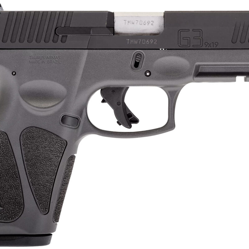Taurus 1G3B941G15 G3  Full Size Frame 9mm Luger 15+1 4" Matte Stainless Steel Barrel, Matte Black Tenifer Cerakote Serrated Steel Slide, Gray Polymer Frame w/Picatinny Rail, Polymer Grip, Right Hand