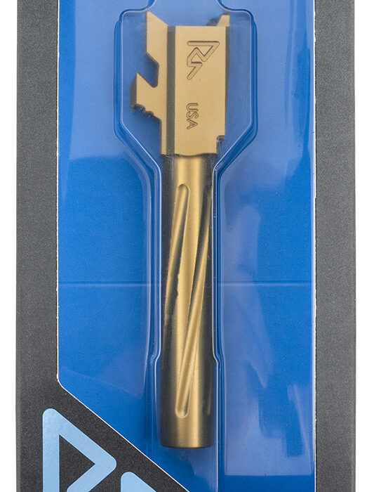 Rival Arms RA-RA20G801E Precision V1 Drop-In Barrel 9mm Luger 4.17" Gold PVD Finish 416R Stainless Steel Material for Glock 48