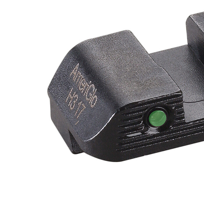 AmeriGlo GL823 Trooper Sight Set for Glock  Green Tritium Orange Outline Front Sight-Green Tritium Black Outline Rear Sight