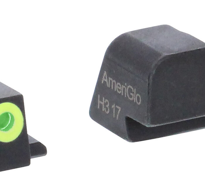 AmeriGlo SG301 i-Dot Sight Set for SIG Sauer  Green Tritium LumiGreen Outline Front Sight-Green Tritium Rear Sight