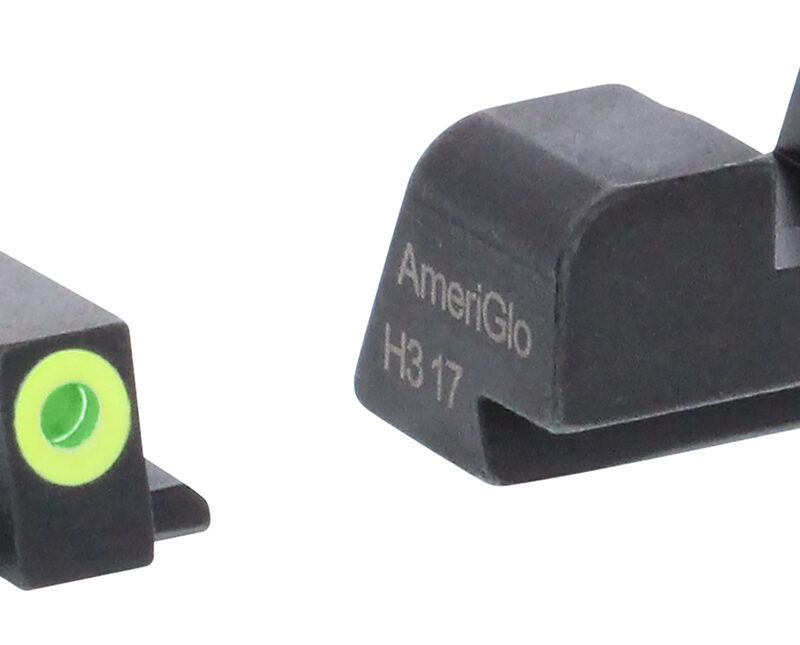 AmeriGlo SG301 i-Dot Sight Set for SIG Sauer  Green Tritium LumiGreen Outline Front Sight-Green Tritium Rear Sight
