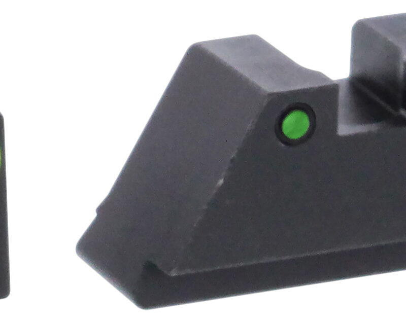 AmeriGlo GL252 Optic Compatible Sight Set for Glock  XL Tall Green Tritium LumiGreen Outline Front Sight-Green Tritium Black Outline Rear Sight