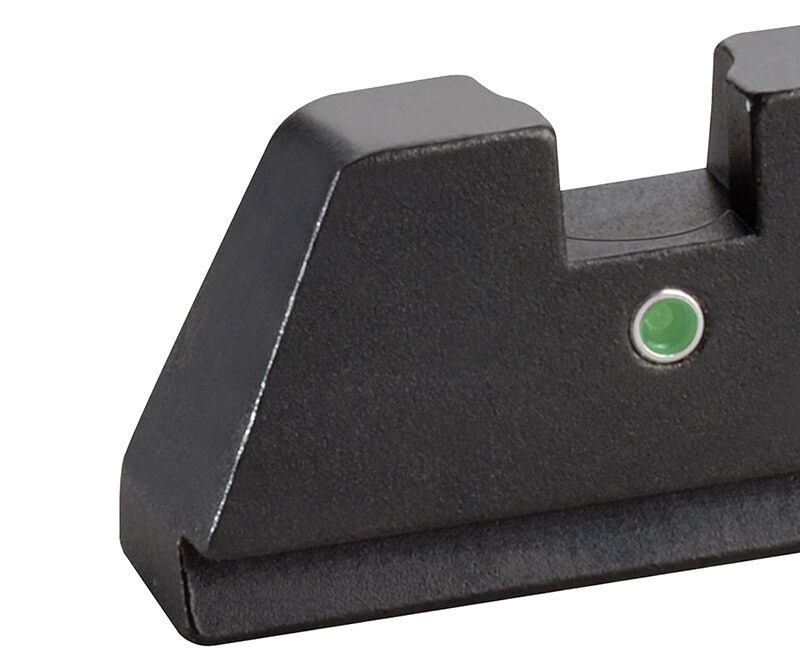 AmeriGlo GL191 Optic Compatible Sight Set for Glock  XL Tall Green Tritium White Outline Front Sight-Green Tritium  Rear Sight
