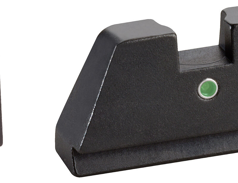 AmeriGlo GL391 Optic Compatible Sight Set for Glock  XL Tall Green Tritium LumiGreen Outline Front Sight-Green Tritium  Rear Sight