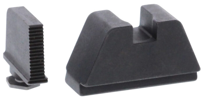 AmeriGlo GL470 Optic Compatible Sight Set for Glock  2XL Tall Serrated Front Sight- Black Rear Sight