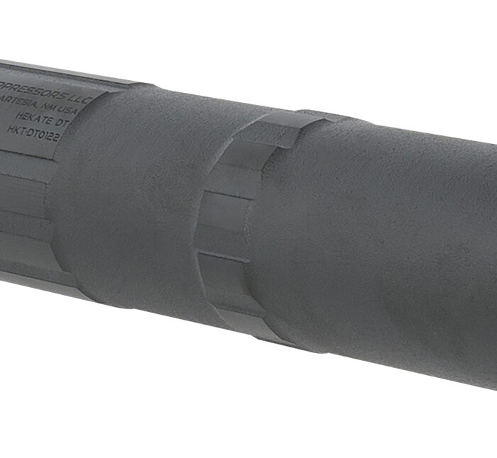 CGS Suppressors CGSHEKATE338DT Hekate DT  338 Cal Black Anodized Titanium 3/4"-24 tpi