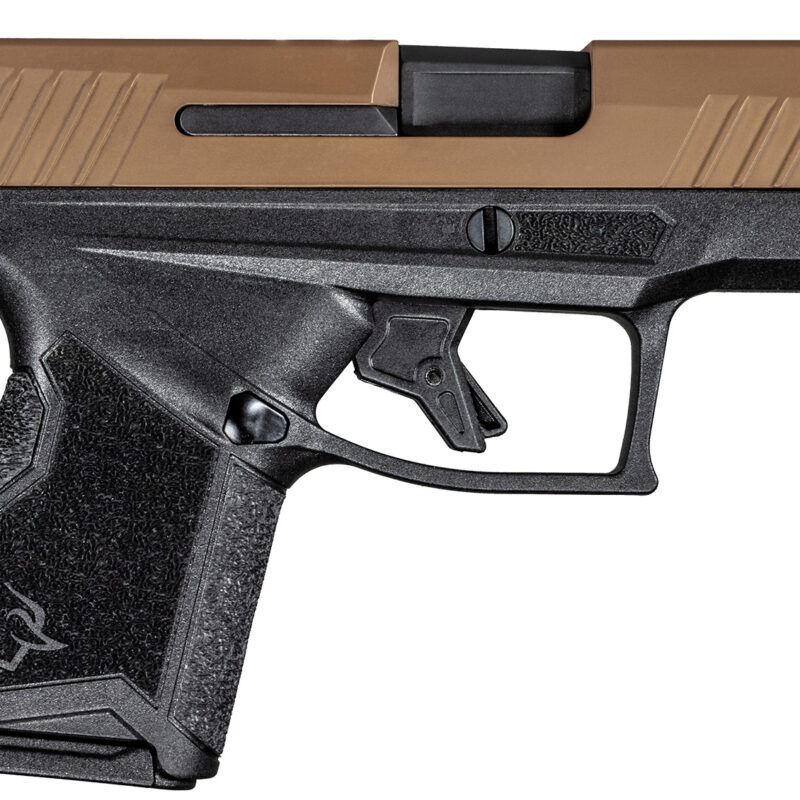 Taurus 1GX4M93E GX4 Micro-Compact 9mm Luger Caliber with 3.06" Barrel, 11+1 Capacity, Black Finish Frame, Serrated Coyote Cerakote Steel Slide &  Interchangeable Backstrap Grip Includes 2 Mags