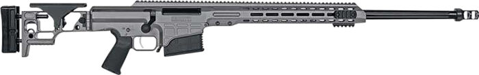 Barrett 18486 MRAD  300 Norma Mag 26" 10+1 Tungsten Gray Cerakote Rec Tungsten Gray Side Folding with Adjustable Comb Stock Black Polymer Grip Right Hand