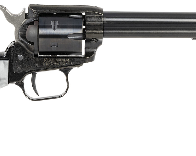 Heritage Mfg RR22B6GPRL Rough Rider  22 LR 6 Shot 6.50" Black Barrel & Cylinder Black Frame, Altamont Gray Pearl Grips