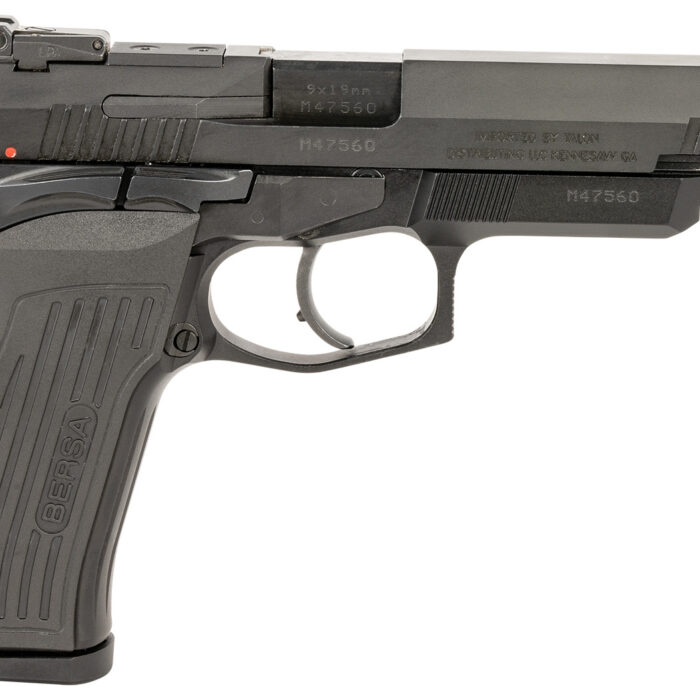 Bersa TPR9XT TPR XT Full Size Frame 9mm Luger 17+1, 4.96" Black Steel Barrel, Matte Black Serrated Steel Slide & Aluminum Frame, Ambidextrous