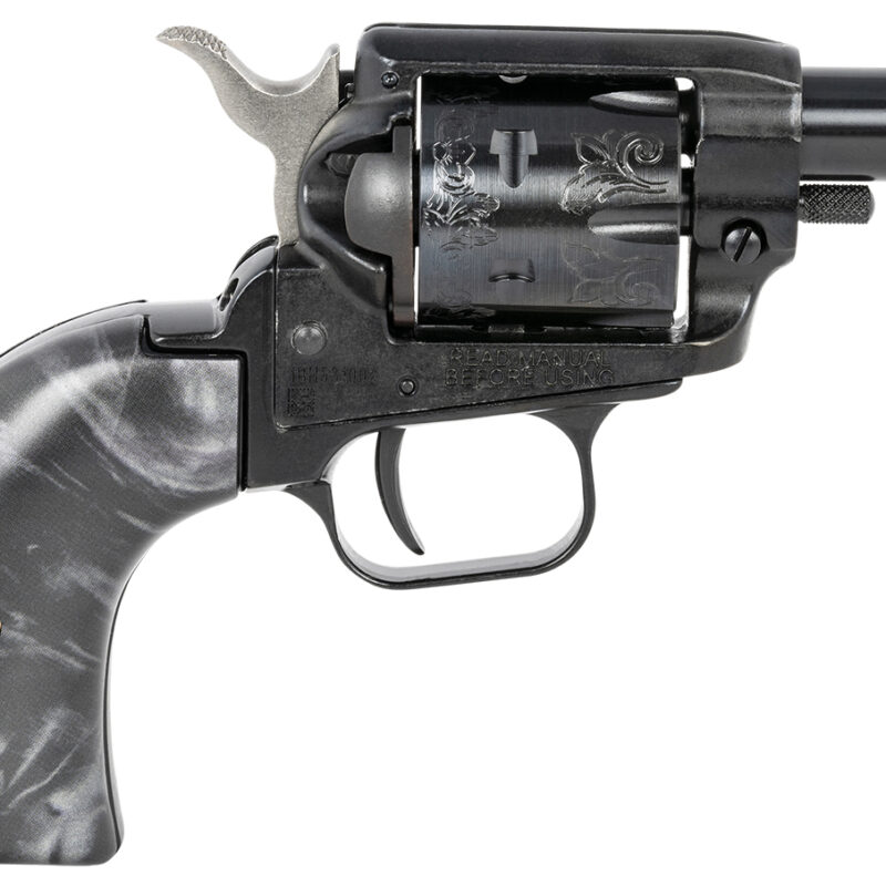 Heritage Mfg BK22B2BPSCLS2 Barkeep  Exclusive Grip 22 LR 6 Shot, 2" Black Steel Barrel, Black Zinc Alloy Frame, Black Engraved Cylinder, Black Pearl Grip, Manual Safety, Exposed Hammer