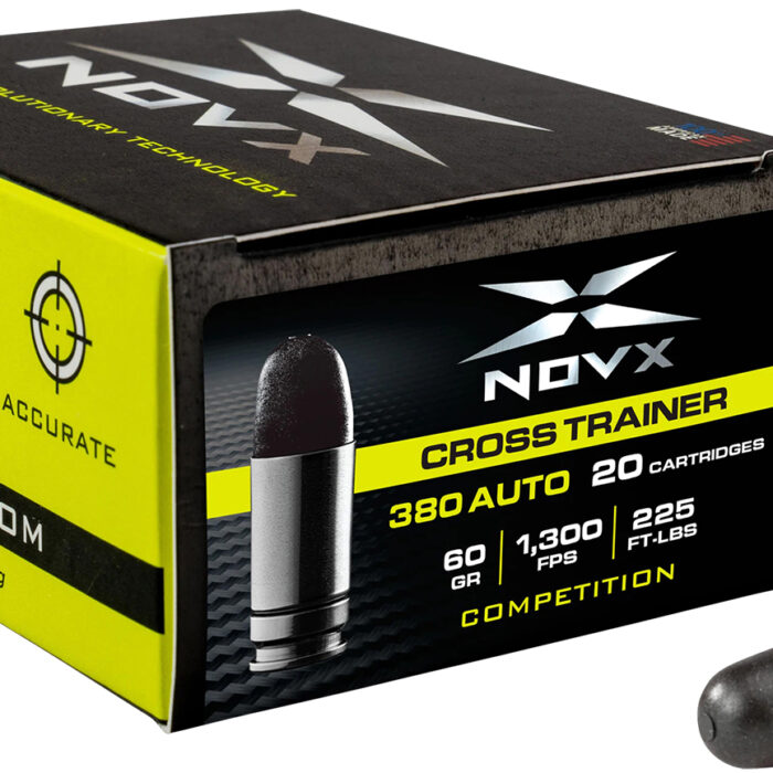 NovX 380CTCSS20 Black  380ACP 60gr Copper Polymer Frangible 20 Per Box/10 Case