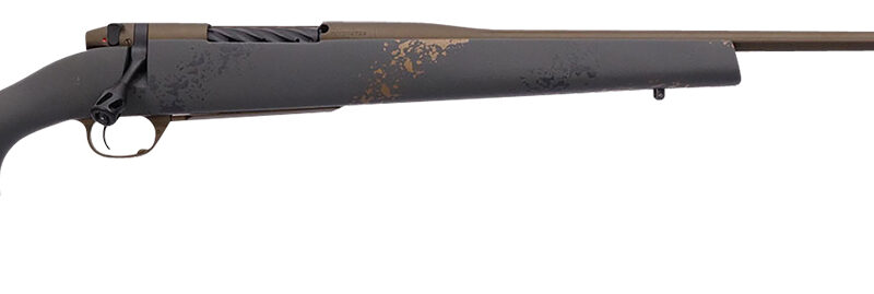 Weatherby MCU03N65RWR6B Mark V Camilla Ultra Lightweight Compact 6.5 Wthby RPM 4+1 24" Barrel, Midnight Bronze Cerakote Metal Finish, Black with Smoke/Gold Sponge Accents Monte Carlo Stock