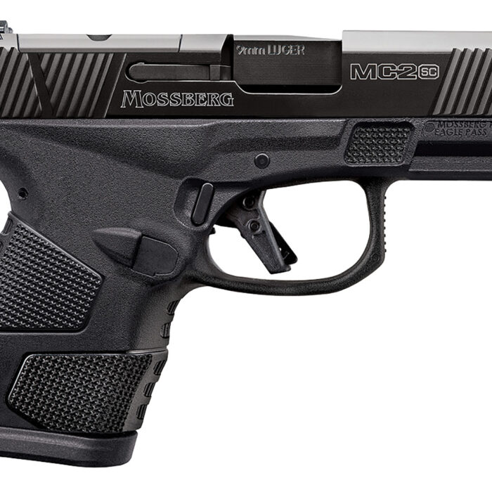 Mossberg 89027 MC2sc Sub-Compact 9mm Luger 3.40" 14+1,11+1 Matte Black DLC Stainless Steel with Optics Cut Aggressive Textured Black Polymer Grip with Cross-Bolt Safety