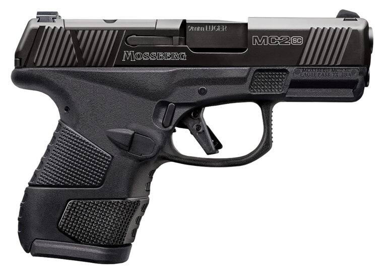 Mossberg 89027 MC2sc Sub-Compact 9mm Luger 3.40" 14+1,11+1 Matte Black DLC Stainless Steel with Optics Cut Aggressive Textured Black Polymer Grip with Cross-Bolt Safety