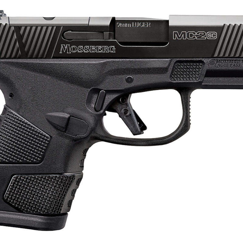 Mossberg 89027 MC2sc Sub-Compact 9mm Luger 3.40" 14+1,11+1 Matte Black DLC Stainless Steel with Optics Cut Aggressive Textured Black Polymer Grip with Cross-Bolt Safety