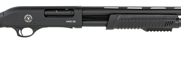 Silver Eagle Arms SMSYN1224 MAG 35  12 Gauge Pump 3.50" 4+1 24" Black Vent Rib Barrel, Black Steel Receiver, Fixed Black Synthetic Stock, Right Hand