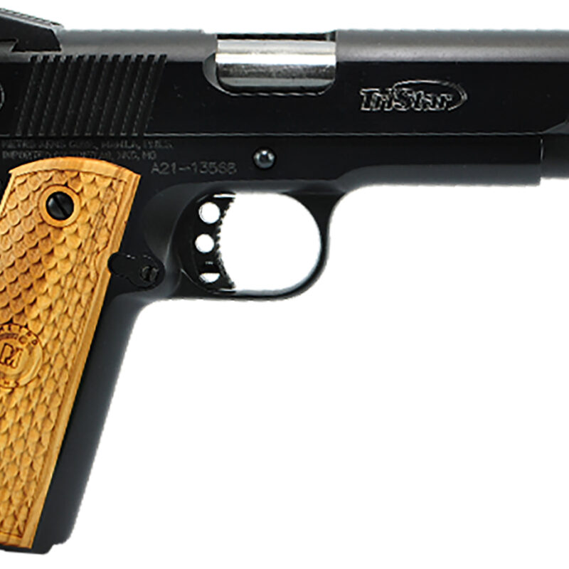 TriStar 85617 American Classic II 1911 10mm Auto 8+1, 5" Stainless Steel Barrel, Blued Serrated Steel Slide, Blued Steel Frame w/Beavertail, Wood Grip